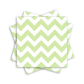 Disposable Chevron Print Beverage Napkins Tableware, 16 Pieces, Made from Paper, Leaf Green, by Amscan